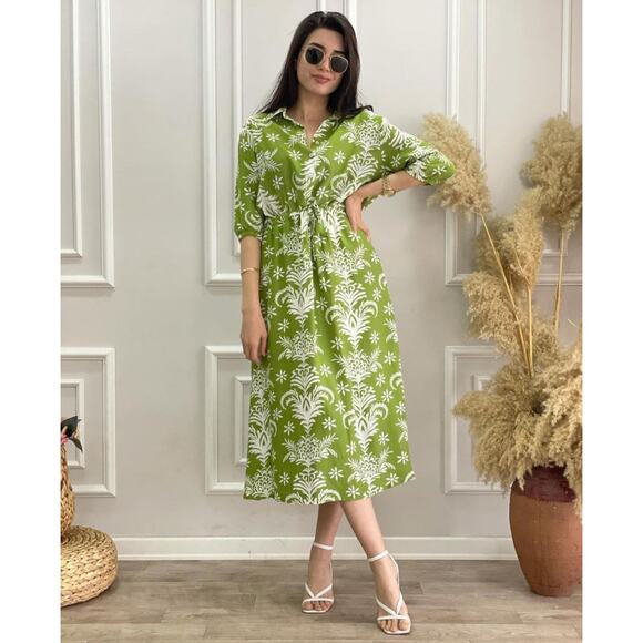 ZARA BLOGGER FAVE!!! Printed Long Dress NWT - Picture 11 of 16